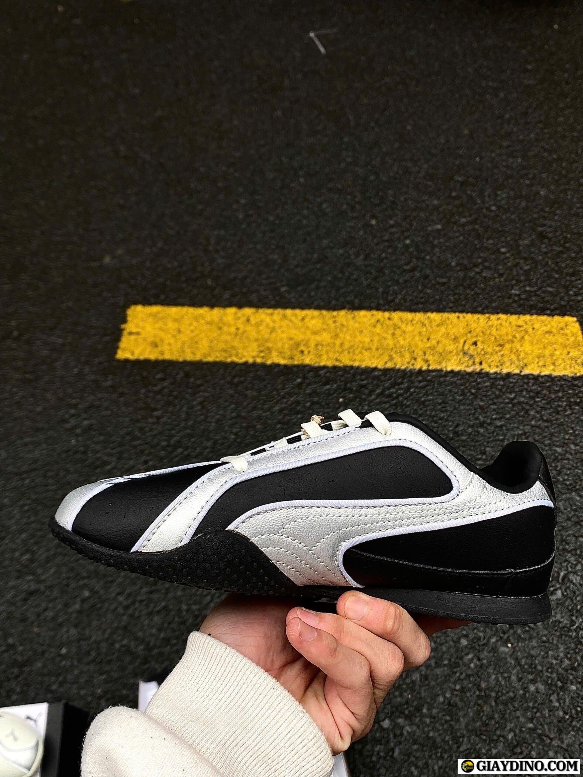 Giày Puma Bella V2 Leather Đen Bạc Giày Puma Bella V2 Leather Đen Bạc