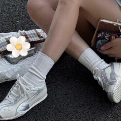 Giay Puma Bella V2 Leather Trang Bac Giày Puma Bella V2 Leather Trắng Bạc