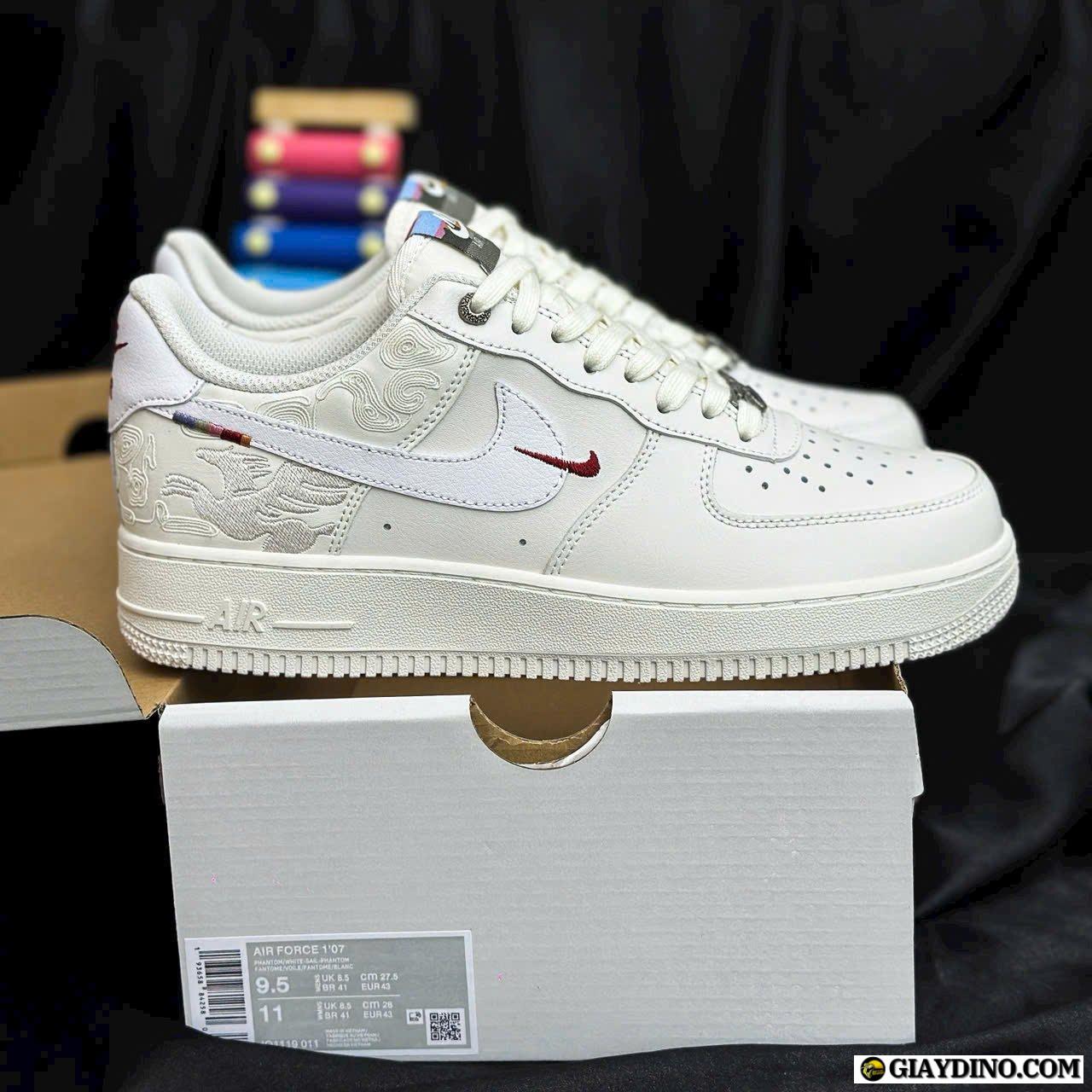 Giày Air Force 1 Low CNY Pegasus Trắng Kem Sail Giày Air Force 1 Low CNY Pegasus Trắng Kem Sail