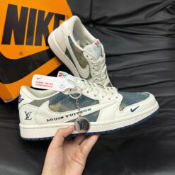 Giay Air Jordan 1 Low OG SP Travis Scott x Fragment Design Denim Blue Giày Air Jordan 1 Low OG SP Travis Scott x Fragment Design Denim Blue