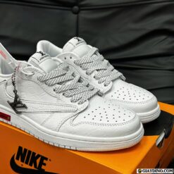 Giay Air Jordan 1 Low OG SP Travis Scott x Fragment Design White Silver Giày Air Jordan 1 Low OG SP Travis Scott x Fragment Design White Silver