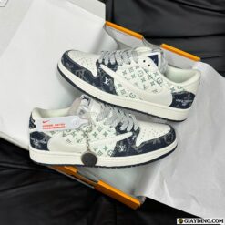 Giay Air Jordan 1 Low Travis Scott x LV Navy Blue White Giày Air Jordan 1 Low Travis Scott x LV Navy Blue White
