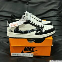 Giay Air Jordan 1 Low Travis Scott x The North Face White Black Giày Air Jordan 1 Low Travis Scott x The North Face White Black