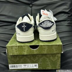 Giay Jordan 1 Travis Gucci White Navy Trang Xanh Navy Giày Jordan 1 Travis Gucci White Navy Trắng Xanh Navy