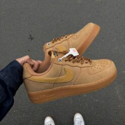 Giay Nike Air Force 1 Low Flax Wheat Nau Da Bo Giày Nike Air Force 1 Low Flax Wheat Nâu Da Bò