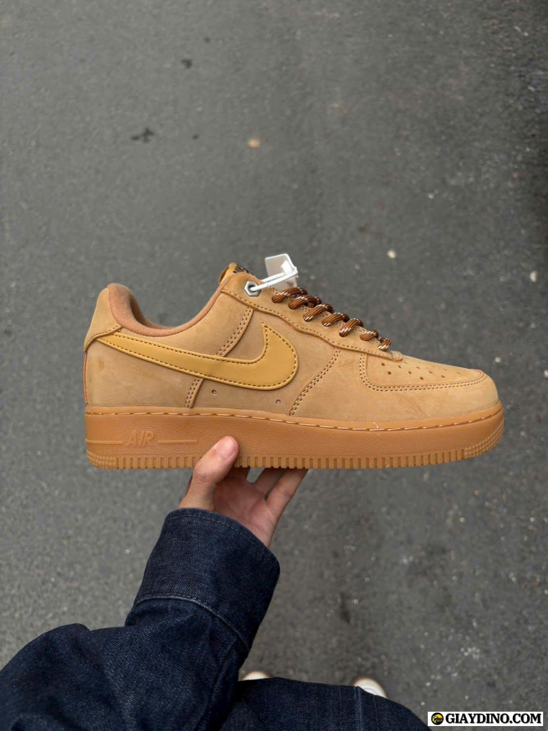 Giày Nike Air Force 1 Nâu Da Bò Low Flax Wheat Giày Nike Air Force 1 Nâu Da Bò Low Flax Wheat