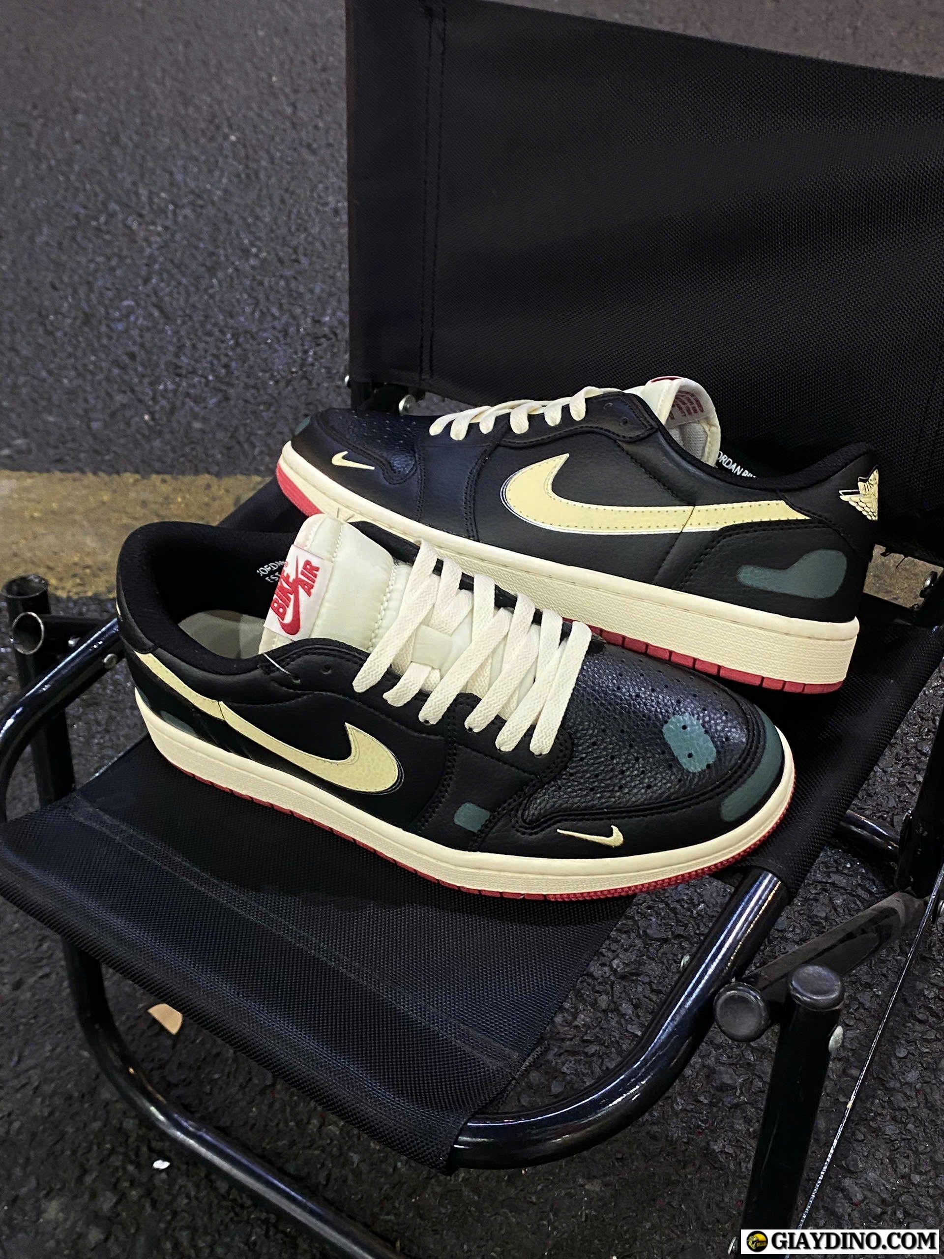 Giày Nike Air Jordan 1 Low OG Better With Time Kem Đen Họa Tiết Giày Nike Air Jordan 1 Low OG Better With Time Kem Đen Họa Tiết