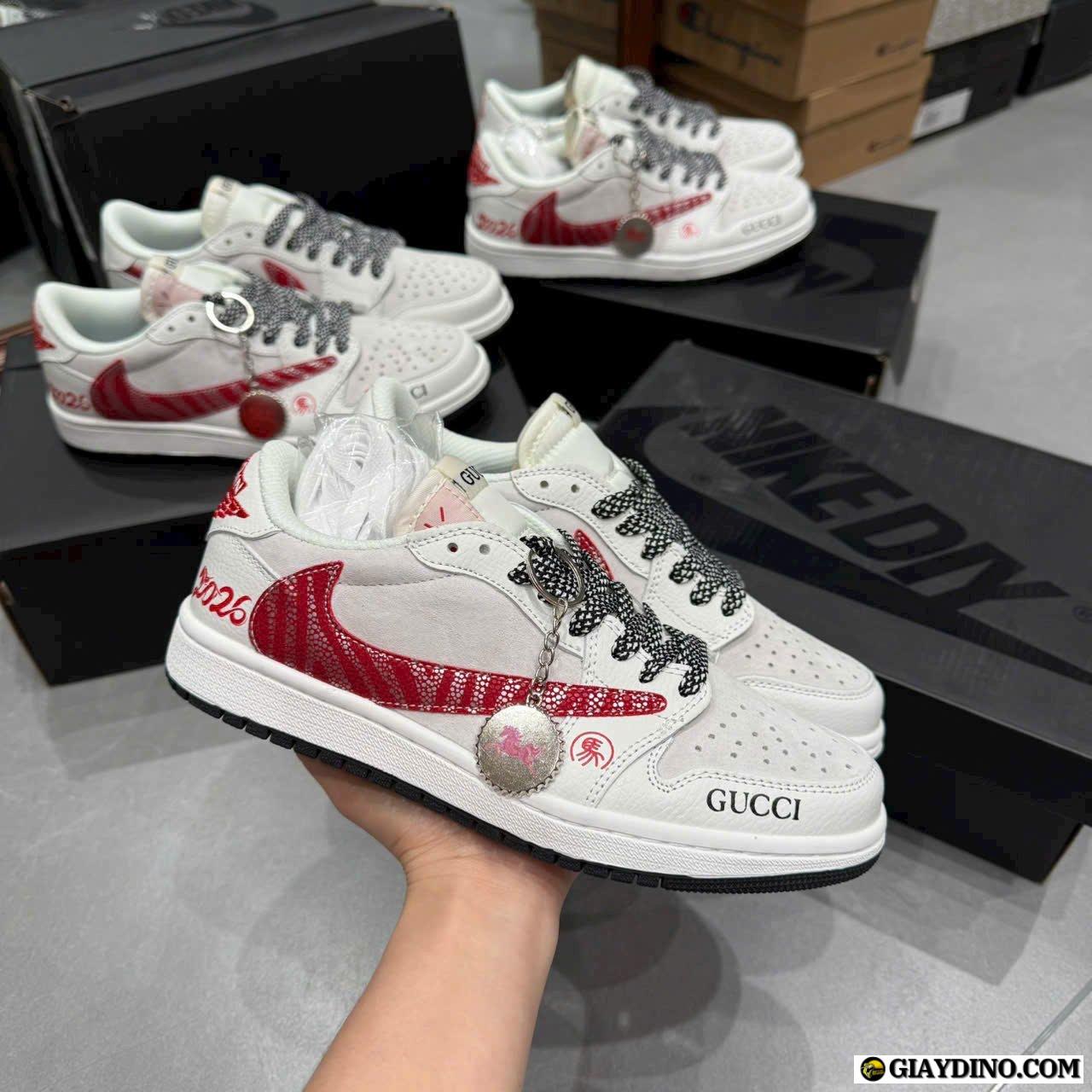 Giày Nike Air Jordan 1 Low Travis Scott GC 2026 White Red Giày Nike Air Jordan 1 Low Travis Scott GC 2026 White Red