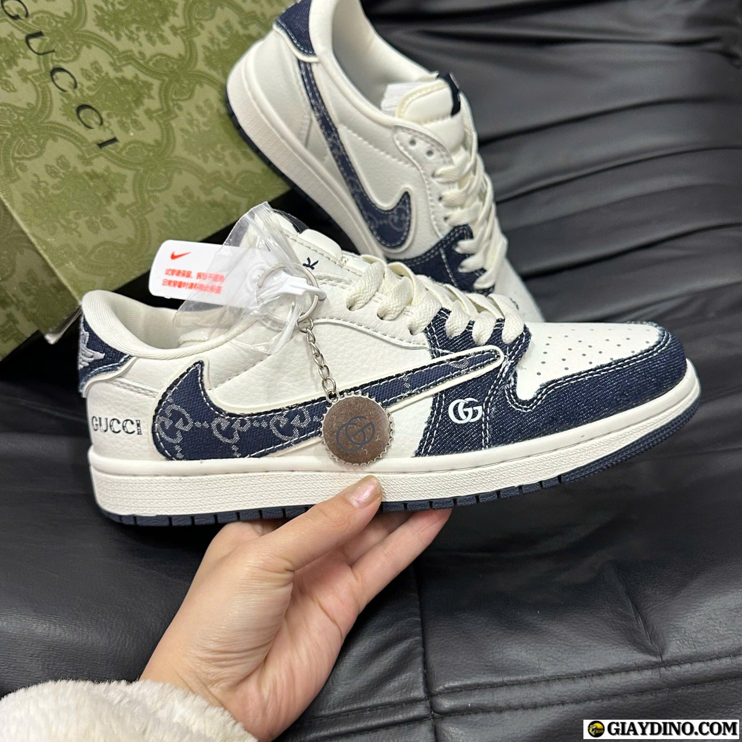 Giày Nike Air Jordan 1 Low Travis Scott GC Trắng Xanh Navy Giày Nike Air Jordan 1 Low Travis Scott GC Trắng Xanh Navy