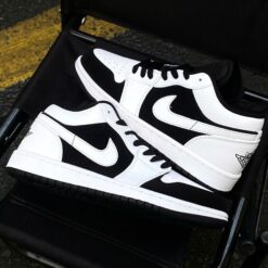 Giay Nike Air Jordan 1 Low White Black Trang Den Giày Nike Air Jordan 1 Low White Black Trắng Đen