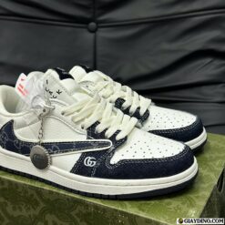 Giay Nike Air Jordan Low Travis Gucci Denim Trang Xanh Navy Giày Nike Air Jordan Low Travis Gucci Denim Trắng Xanh Navy