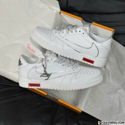 Giay Nike Air Jordan Low Travis LV Trang Logo Bac Giày Nike Air Jordan Low Travis LV Trắng Logo Bạc