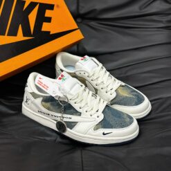 Giay Nike Air Jordan Low Travis LV White Cream Denim Blue Giày Nike Air Jordan Low Travis LV White Cream Denim Blue