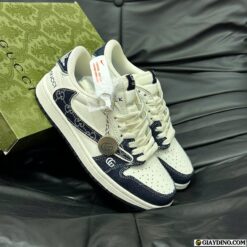 Giay Nike Air Jordan Low Travis Scott Gucci White Navy Giày Nike Air Jordan Low Travis Scott Gucci White Navy