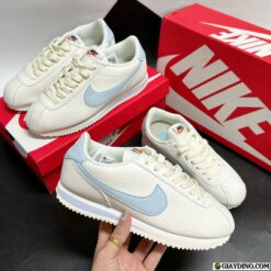 Giay Nike Cortez Beige Blue Kem Xanh Giày Nike Cortez Beige Blue Kem Xanh