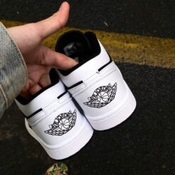 Giay Nike JD 1 Low White Black Trang Den Giày Nike JD 1 Low White Black Trắng Đen