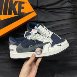 Giay Nike Jordan Low Travis Dior Grey Navy Blue Giày Nike Jordan Low Travis Dior Grey Navy Blue