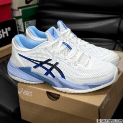 Giay Pickleball Asics Court FF 3 Novak White Tuna Blue Giày Pickleball Asics Court FF 3 Novak White Tuna Blue