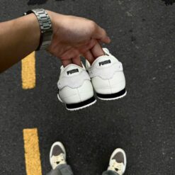 Giay Puma Bella UT Leather Trang Den White Black Giày Puma Bella UT Leather Trắng Đen White Black