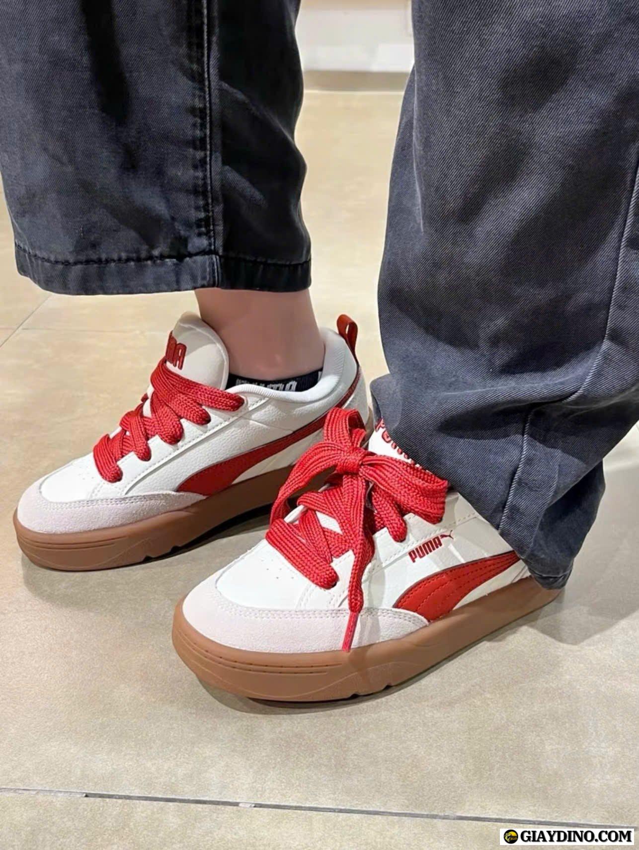 Giày Puma Park Life Style OG White Red Trắng Đỏ Giày Puma Park Life Style OG White Red Trắng Đỏ