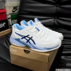 Giay The Thao Asics Court FF 3 Novak White Tuna Blue Giày Thể Thao Asics Court FF 3 Novak White Tuna Blue