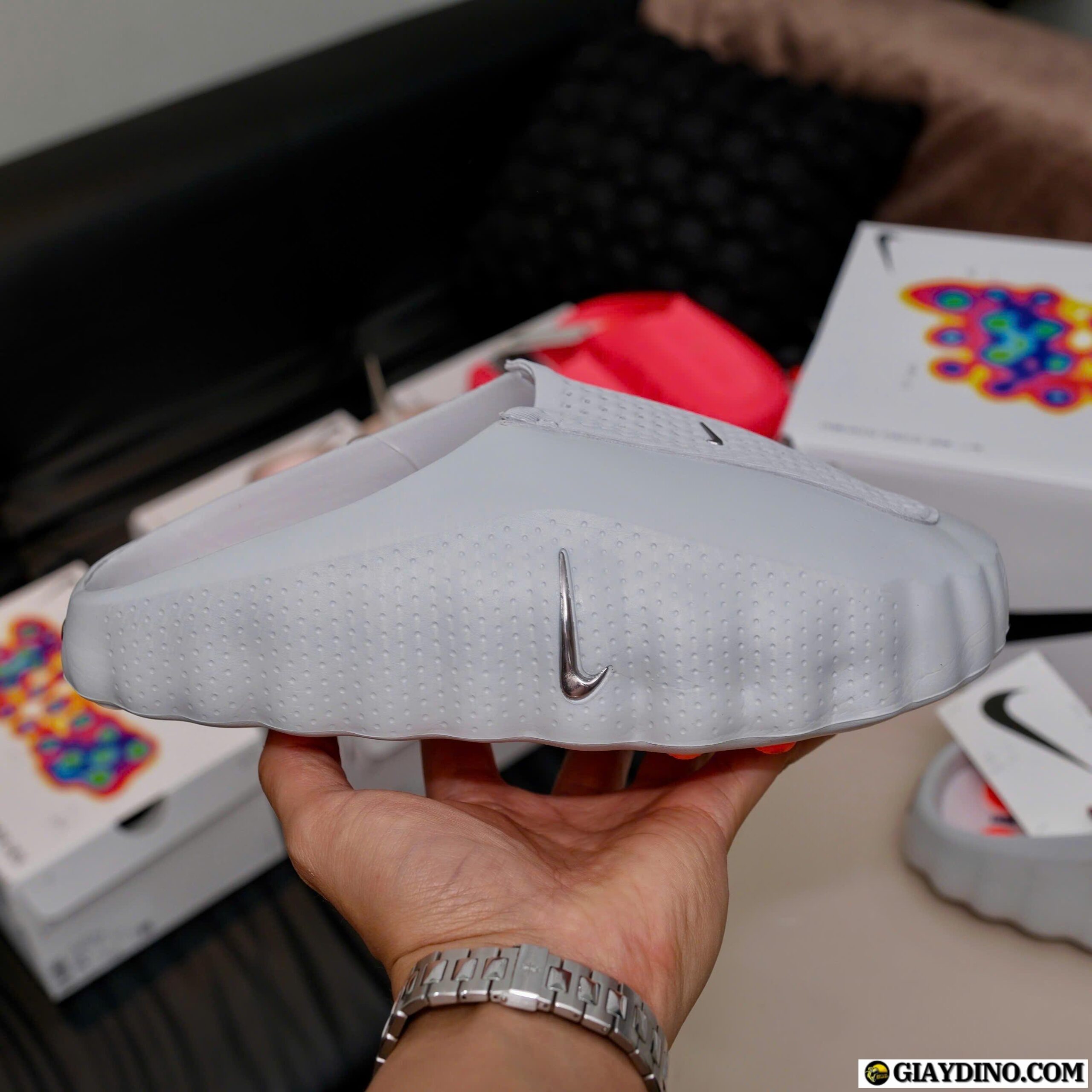 Dép Nike Mind 001 Light Smoke Grey Xám Dép Nike Mind 001 Light Smoke Grey Xám