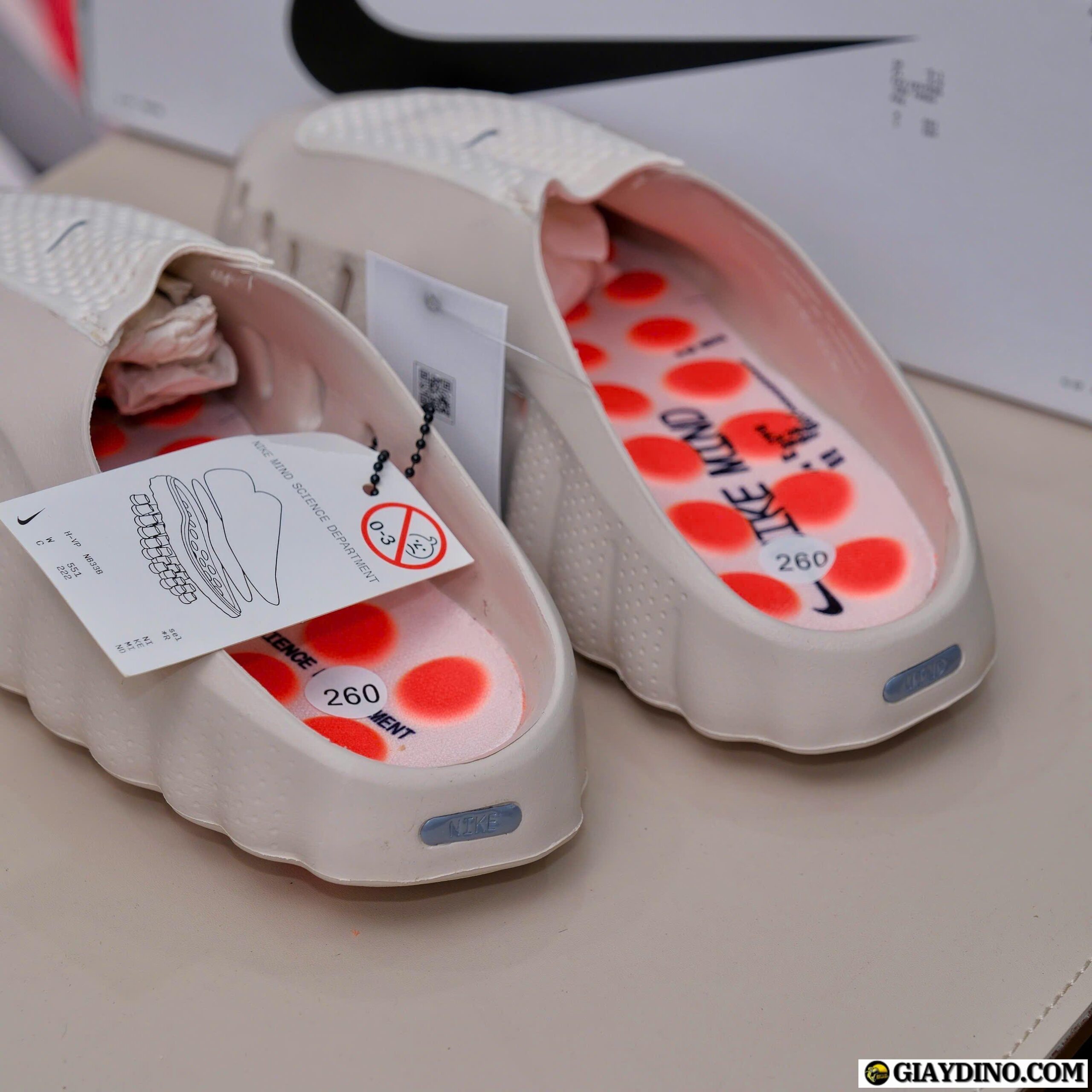 Dép Nike Mind 001 Trắng Kem Slide Light Bone Dép Nike Mind 001 Trắng Kem Slide Light Bone