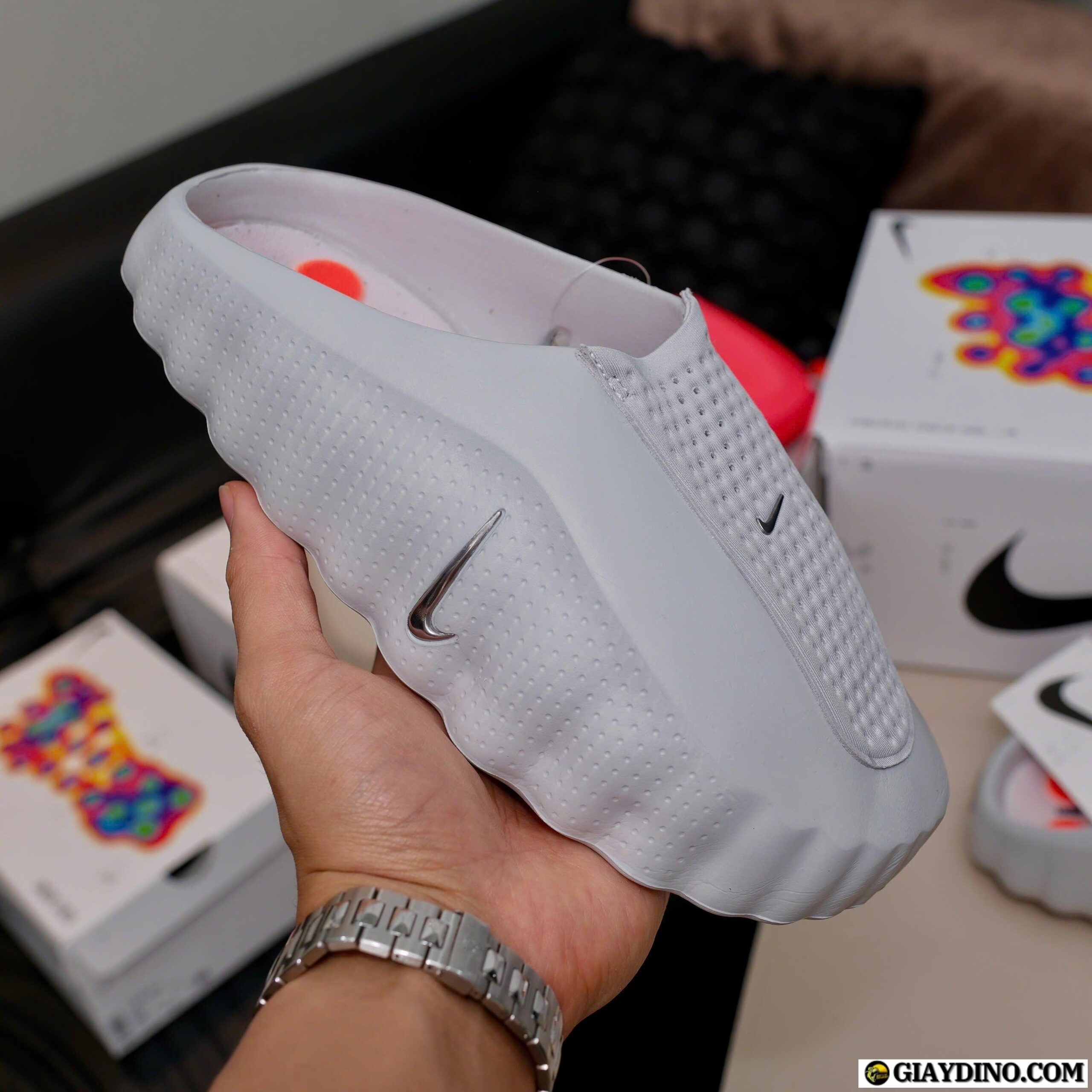 Dép Nike Mind 001 Xám Light Smoke Grey Dép Nike Mind 001 Xám Light Smoke Grey