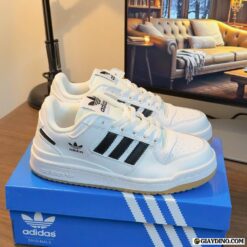 Giay Adidas Forum 84 Low Trang Den De Gum Giày Adidas Forum 84 Low Trắng Đen Đế Gum