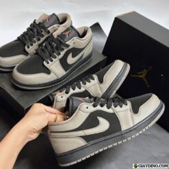Giay Nike Air Jordan 1 Low SE Den Nau Beige Giày Nike Air Jordan 1 Low SE Đen Nâu Beige