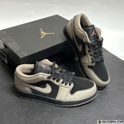 Giay Nike Air Jordan 1 Low SE Olive Grey Den Nau Giày Nike Air Jordan 1 Low SE Olive Grey Đen Nâu
