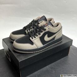 Giay Nike Jordan 1 Olive Grey Den Nau Giày Nike Jordan 1 Olive Grey Đen Nâu