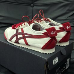 Giay Onitsuka Tiger Mexico 66 White Burgundy Pony Hair Giày Onitsuka Tiger Mexico 66 White Burgundy Pony Hair