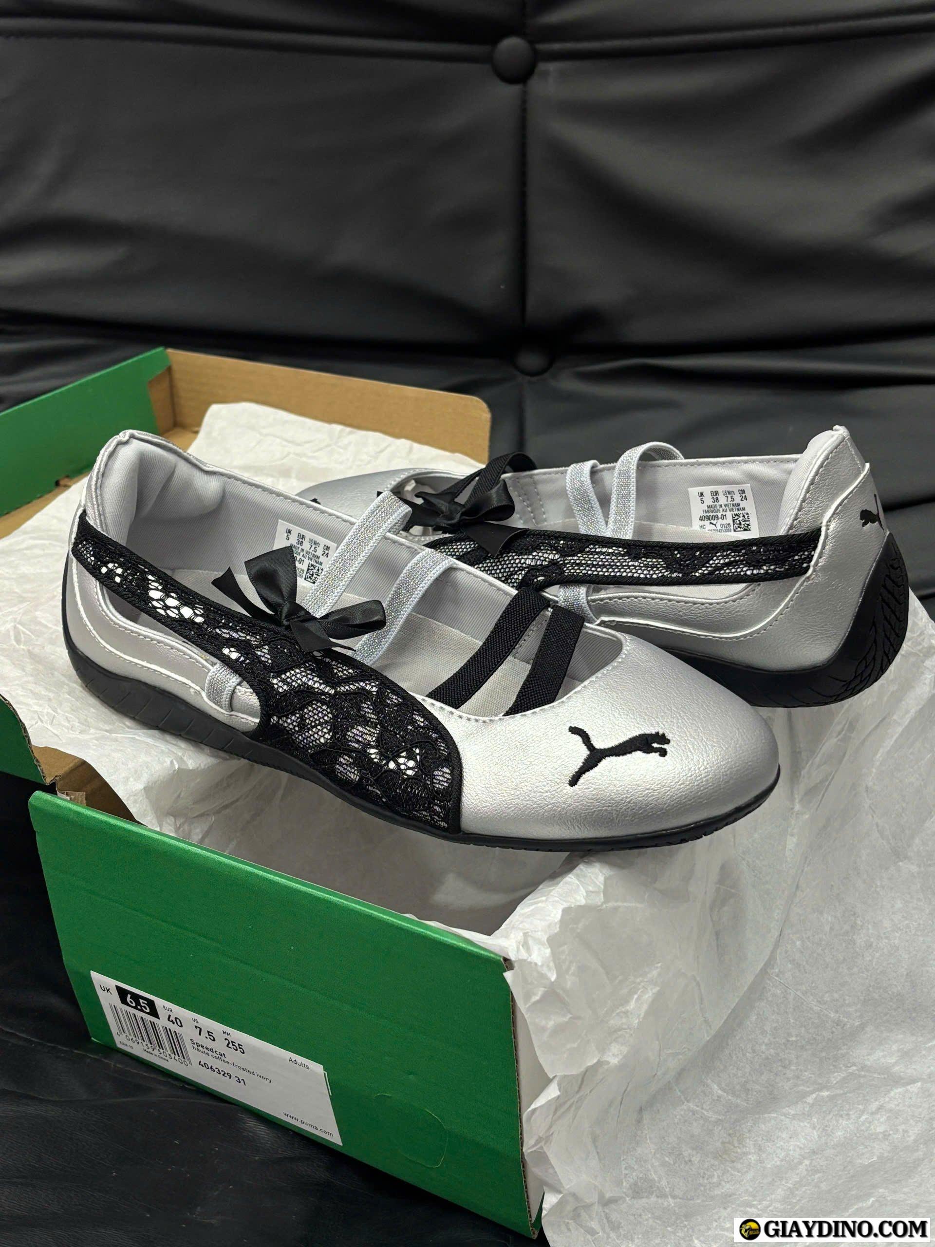 Giày Puma Speedcat Ballet Bạc Đen Ren Silver Black Giày Puma Speedcat Ballet Bạc Đen Ren Silver Black