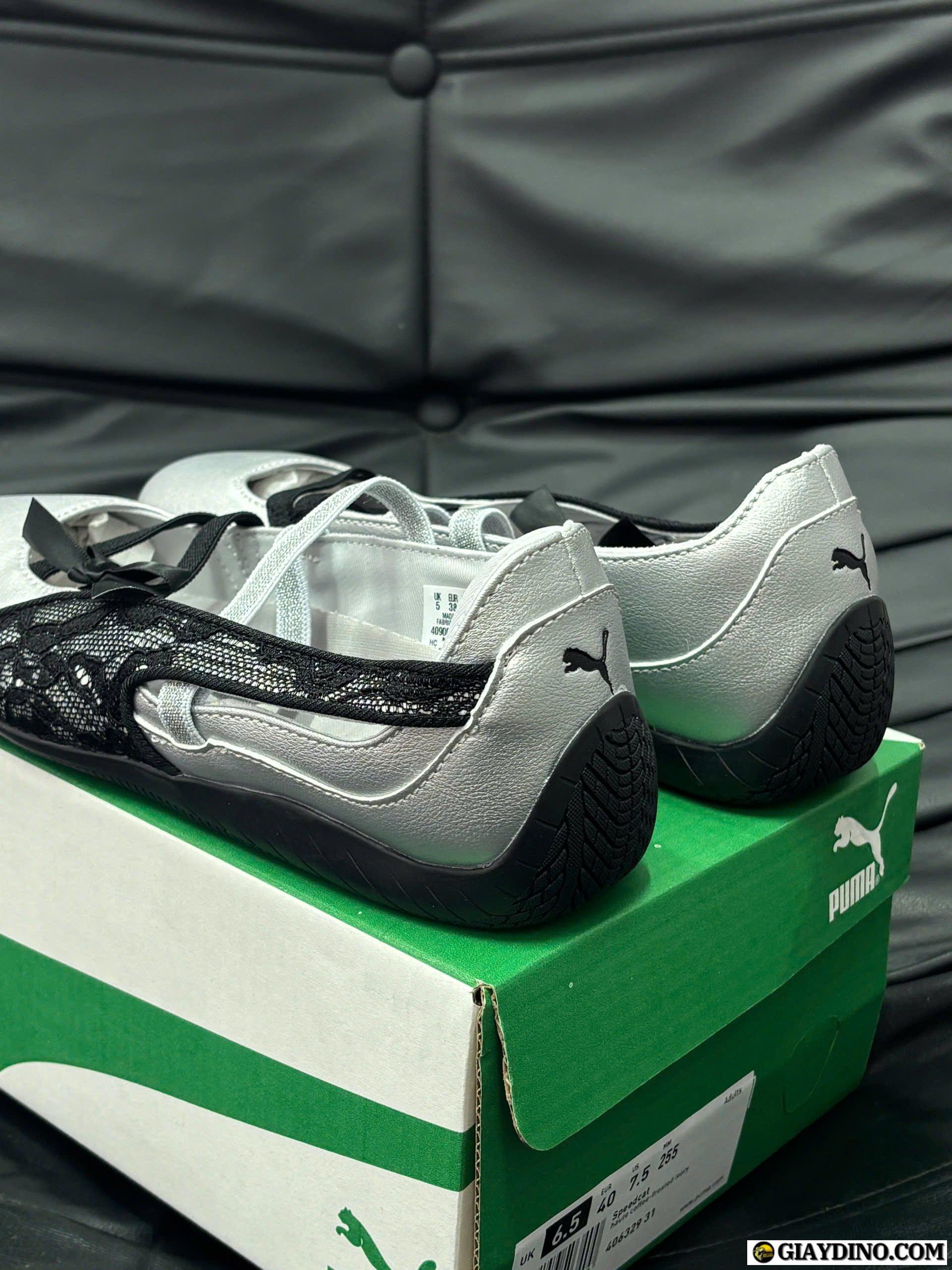 Giày Puma Speedcat Ballet Bạc Phối Ren Đen Silver Black Lace Classic Giày Puma Speedcat Ballet Bạc Phối Ren Đen Silver Black Lace Classic