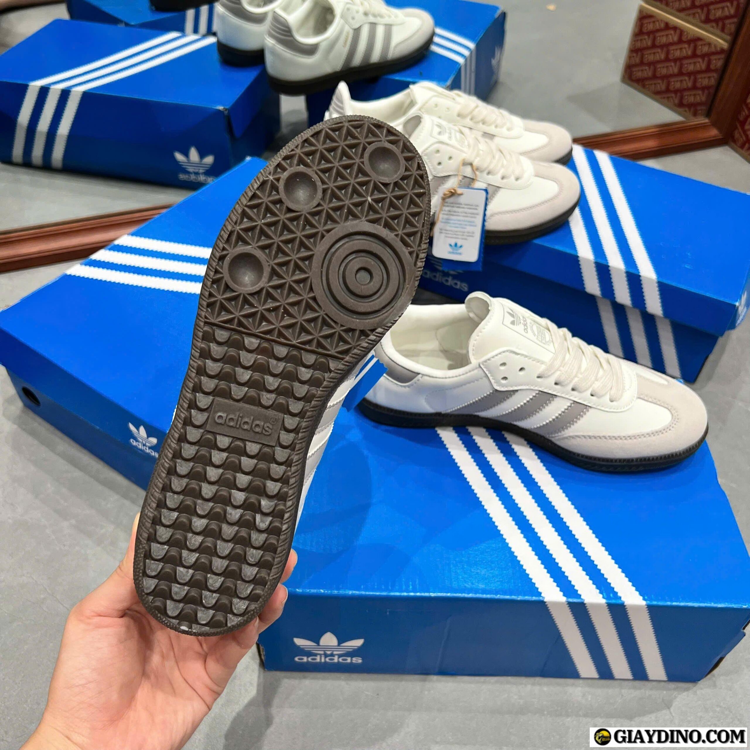 Giày Adidas Samba OG Trắng Xám Granite Full Box Giày Adidas Samba OG Trắng Xám Granite Full Box