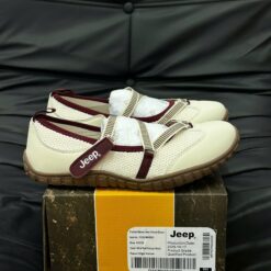 Giay Jeep Mary Jane Low Top Beige Red Giày Jeep Mary Jane Low Top Beige Red