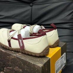 Giay Jeep Mary Jane Mau Kem Do Giày Jeep Mary Jane Màu Kem Đỏ