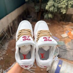 Giay LV Trainer Maxi White Brown Full Box Giày LV Trainer Maxi White Brown Full Box