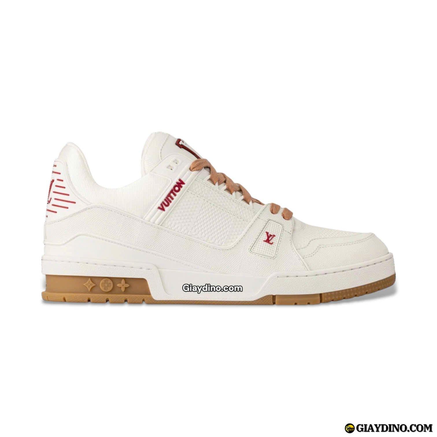 Giay Louis Vuitton LV Trainer Maxi White Brown 1 Giày Louis Vuitton LV Trainer Maxi White Brown