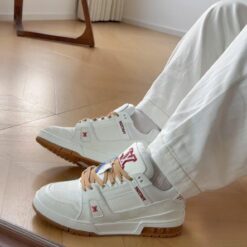 Giay Louis Vuitton LV Trainer Maxi White Brown Giày Louis Vuitton LV Trainer Maxi White Brown
