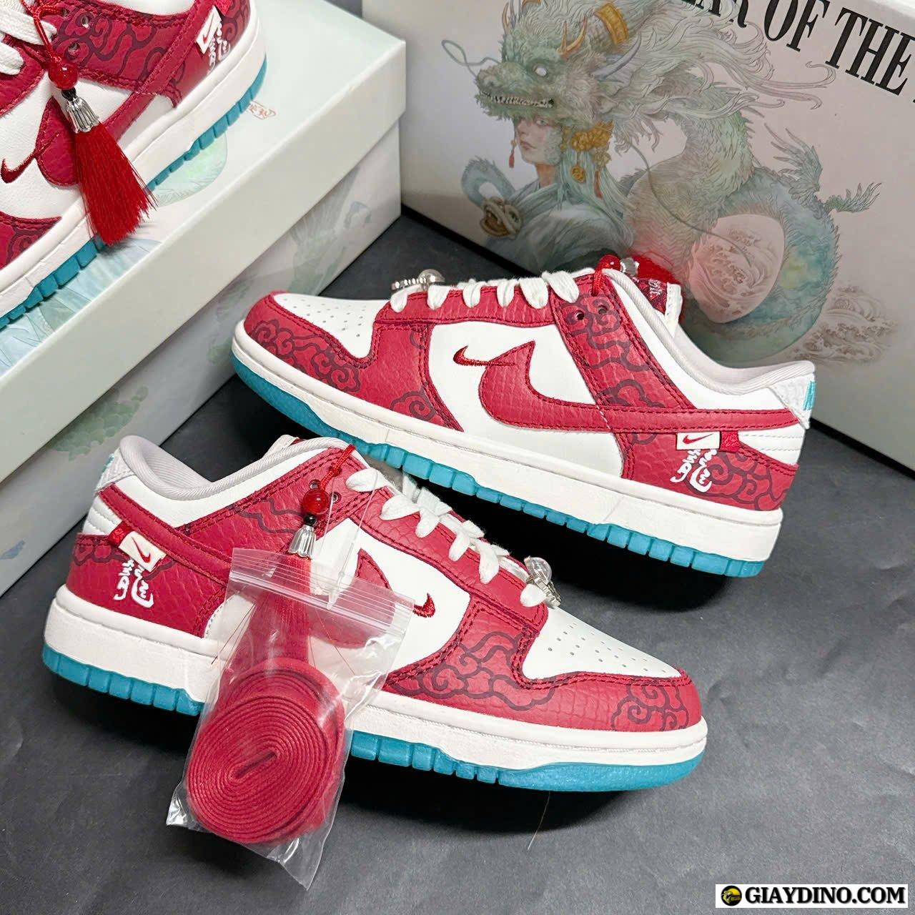 Giày Nike Dunk Low Dragon White Red Blue Giày Nike Dunk Low Dragon White Red Blue