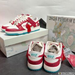 Giay Nike Dunk Low Trang Do Co Thap Giày Nike Dunk Low Trắng Đỏ Cổ Thấp