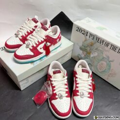 Giay Nike Dunk Low White Red Giày Nike Dunk Low White Red
