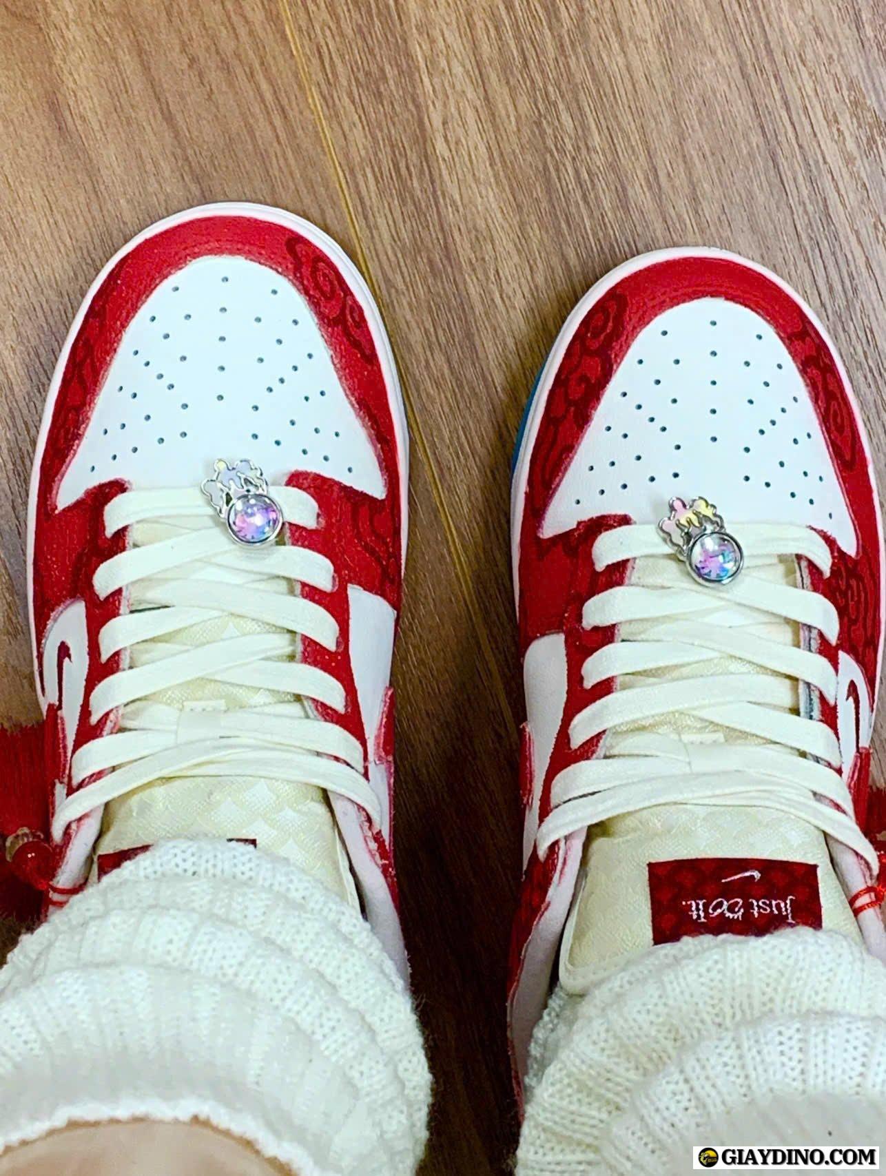 Giày Sneaker Nike Dunk Low Dragon Red White Giày Sneaker Nike Dunk Low Dragon Red White