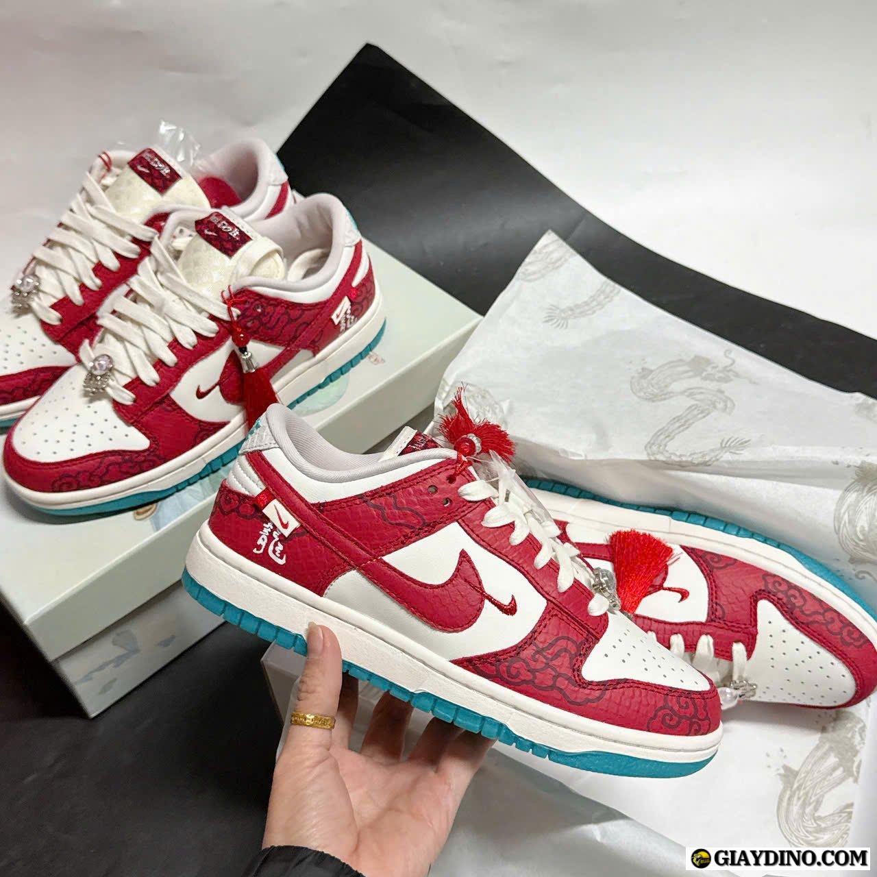 Giày Sneaker Nike Dunk Low Dragon White Red Blue Giày Sneaker Nike Dunk Low Dragon White Red Blue