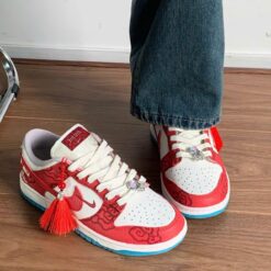 Giay The Thao Nike Dunk Low Dragon Trang Do Giày Thể Thao Nike Dunk Low Dragon Trắng Đỏ