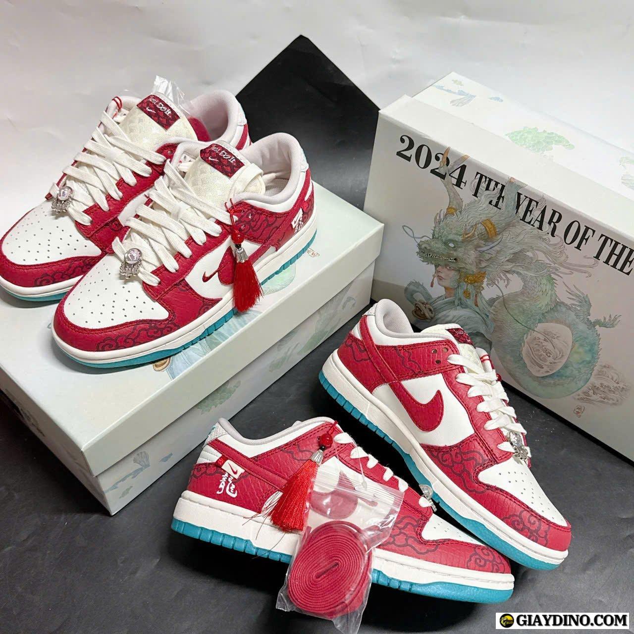 Giày Thể Thao Nike Dunk Low Dragon Trắng Xanh Đỏ Giày Thể Thao Nike Dunk Low Dragon Trắng Xanh Đỏ