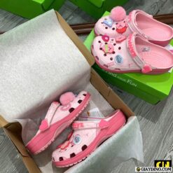 Dep Crocs Classic Clog Loopy Pink Dép Clog Unisex Crocs Classic Loopy Pink