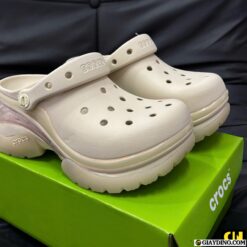 Dep Crocs Super Bae Cho Nu Ton Dang Hack Chieu Cao Dép Crocs Super Bae Clog Summit White 212811-2MD